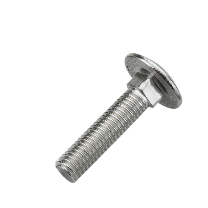 DIN 603 / ISO 8677 300 pcs Square Neck Round Head Metric A2 Stainless Steel Carriage Bolts Full Thread M6-1.0 X 70mm 