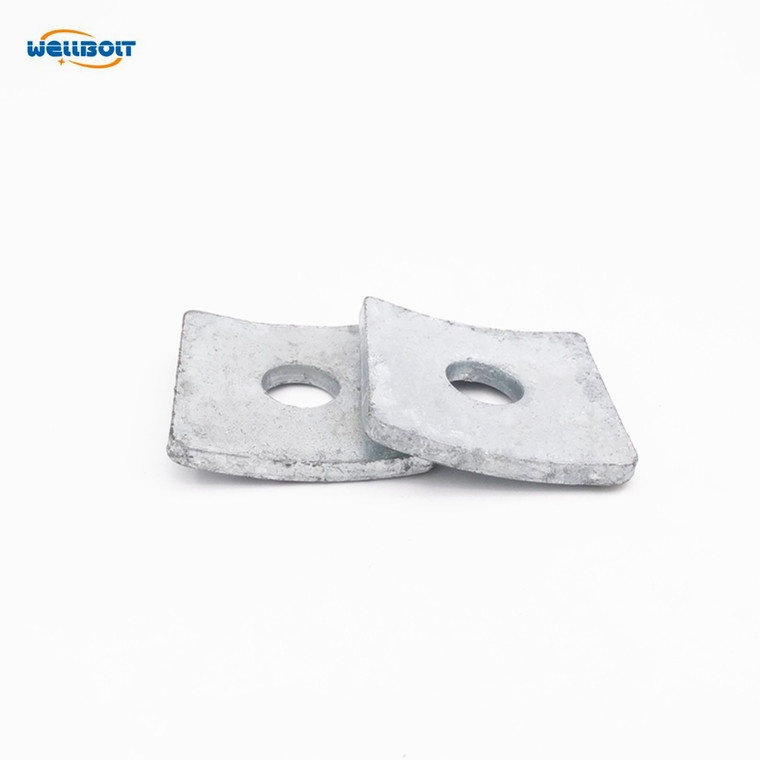 Square curved washers